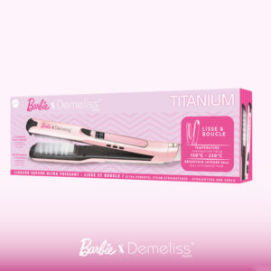Demeliss Barbie Titanium πρέσα μαλλιών με ατμό