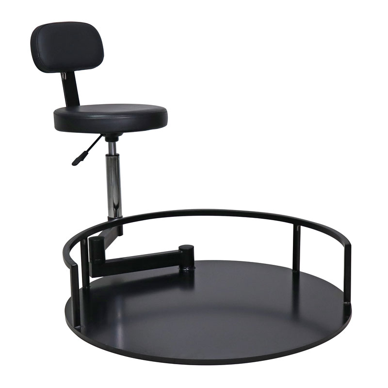 Περιστρεφόμενο σκαμπό που προσαρμόζεται σε πολυθρόνα κουρείου